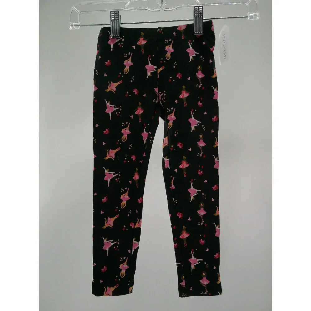 Pre-Owned Dance Leggings Old Navy  Toddler 3T Black Pink Ballet